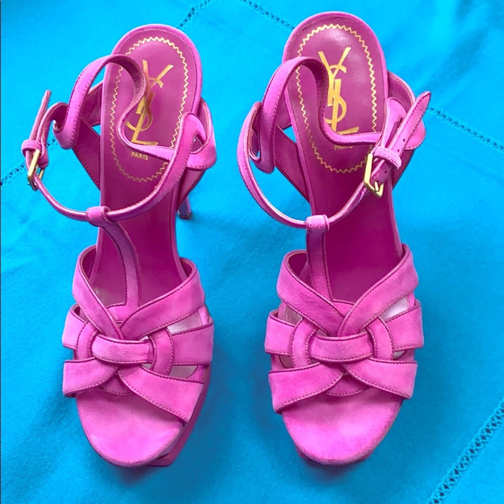 YSL TRIBUTE PLATFORM SANDALS